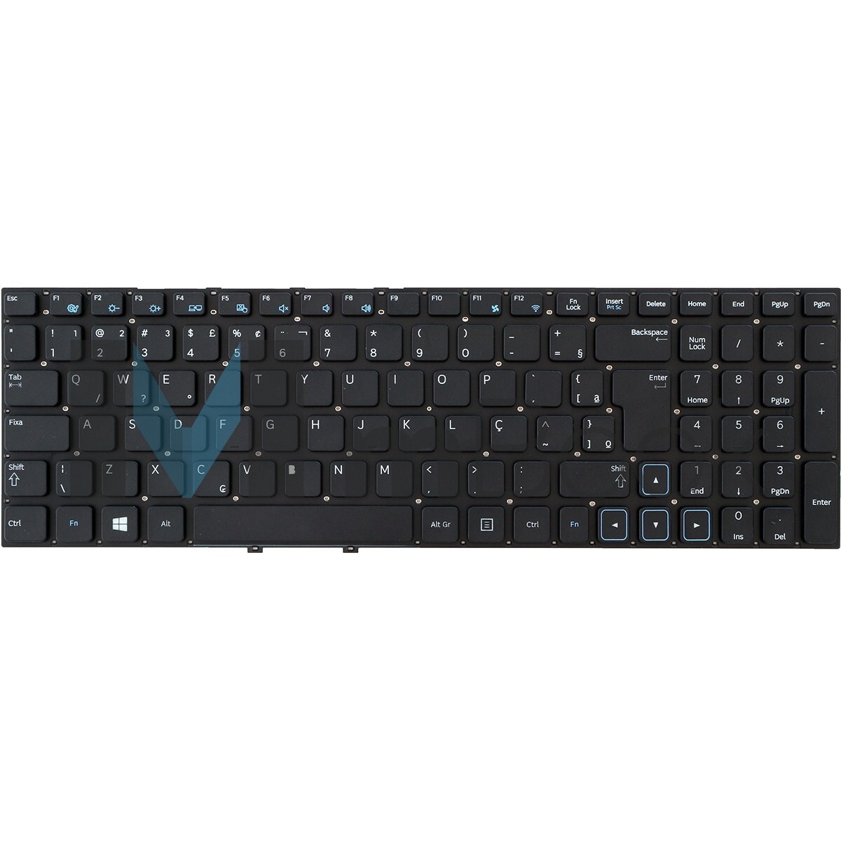 Teclado compatível com Samsung BA59-03182A com ç, 