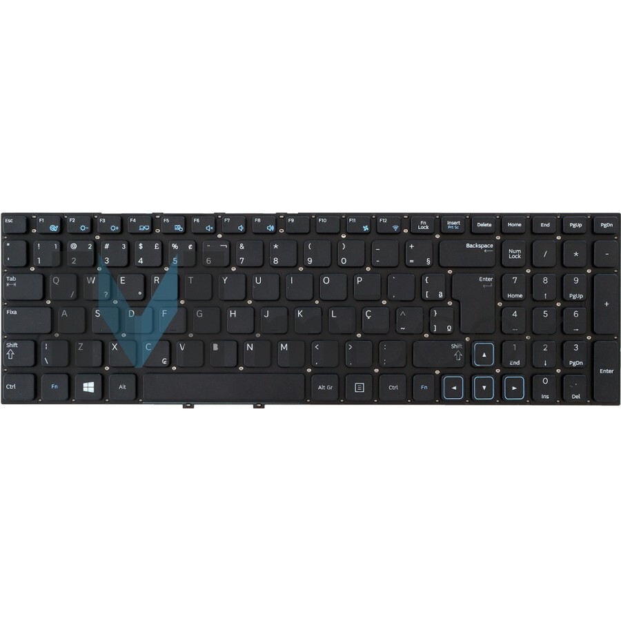 Teclado compatível com Samsung BA59-03182A com ç, 