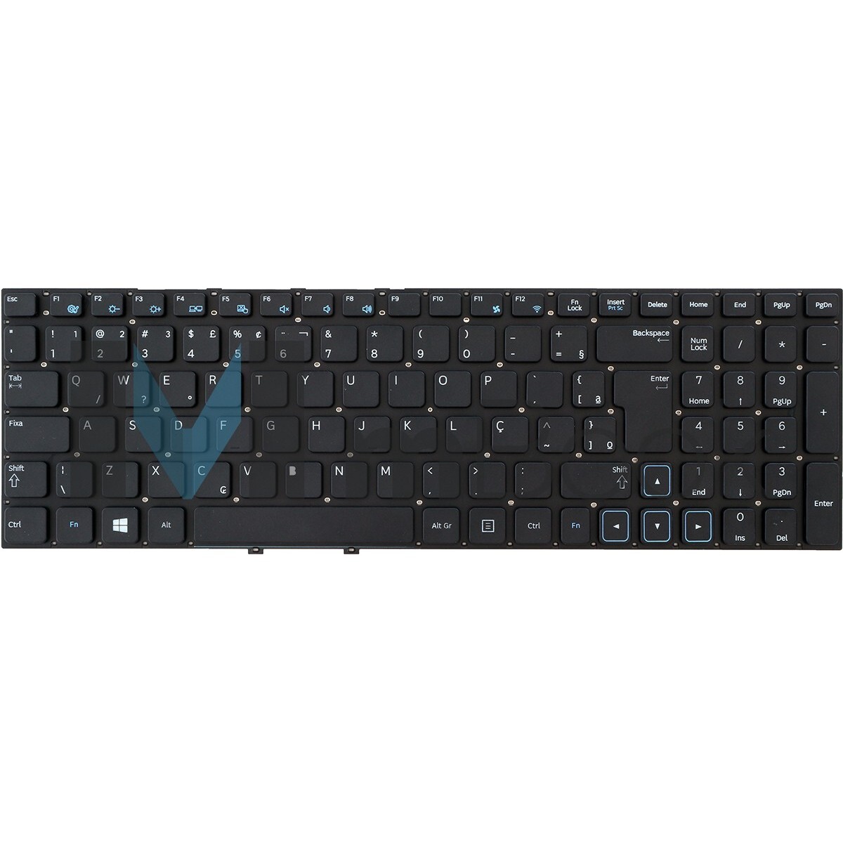 Teclado compatível com Samsung BA59-03182A com ç, 