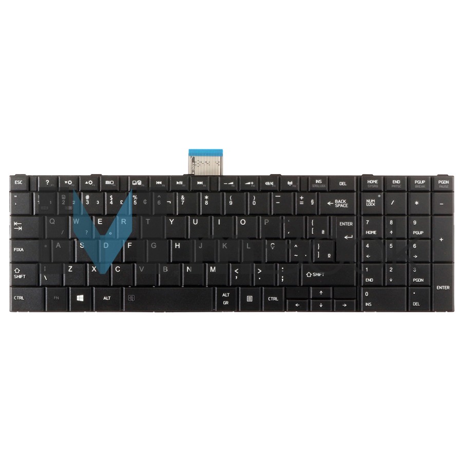 Teclado compatível Toshiba V143026CS1 com ç, 