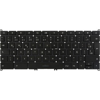 Teclado compatível com Acer NSK-RBASC 1A com Ç, 