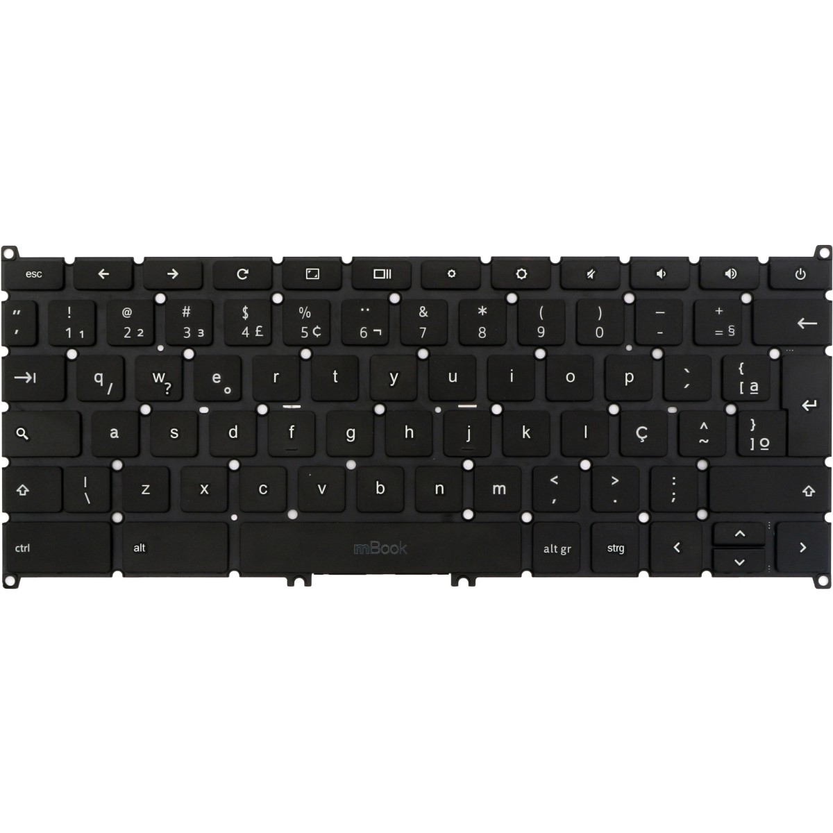 Teclado compatível com Acer PK131761A11 com Ç, 