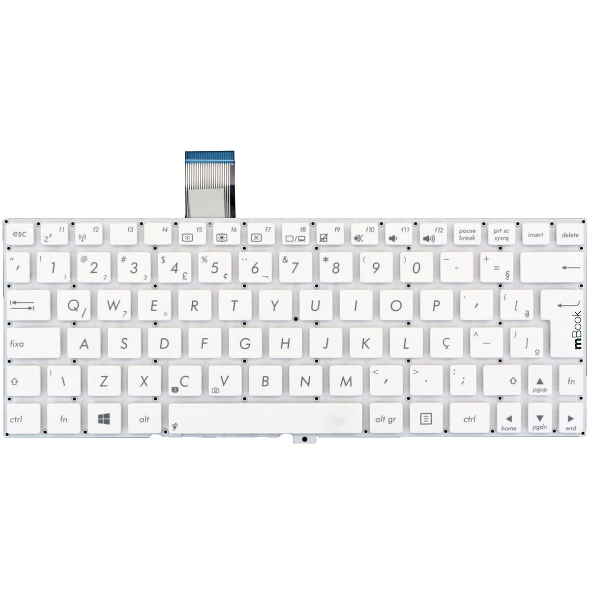 Teclado compatível Asus 0KNB0-0106BR00 com Ç, 