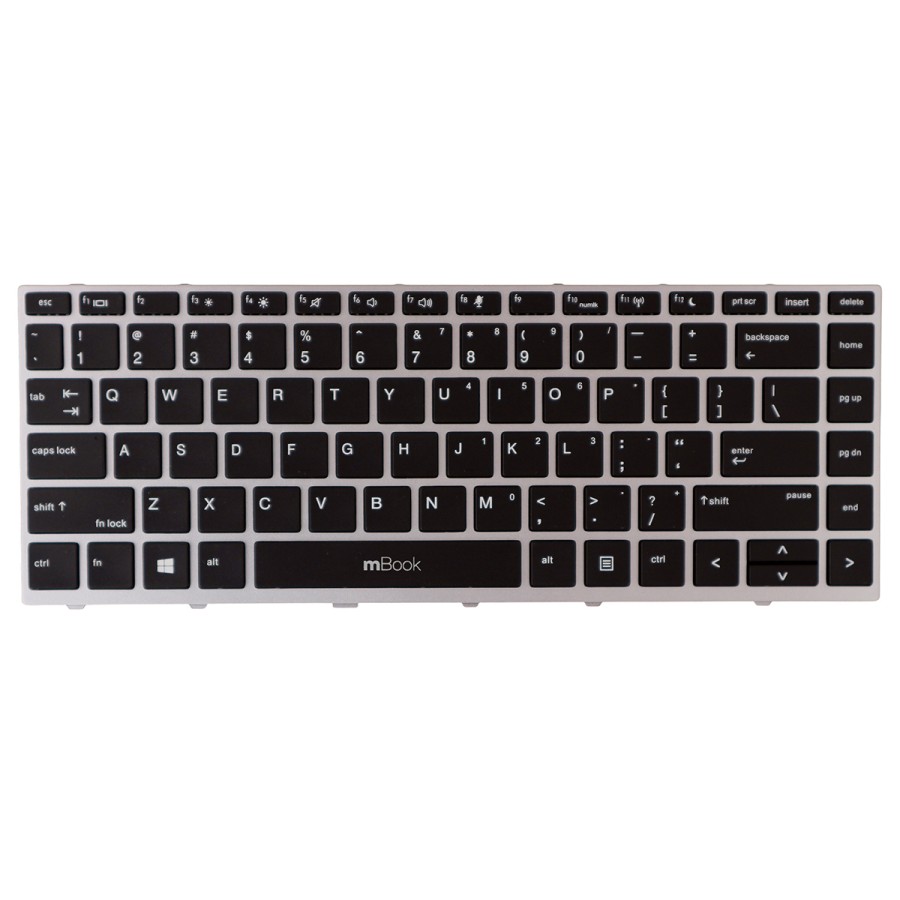 Teclado compatível HP SG-87710-40A moldura prata, 