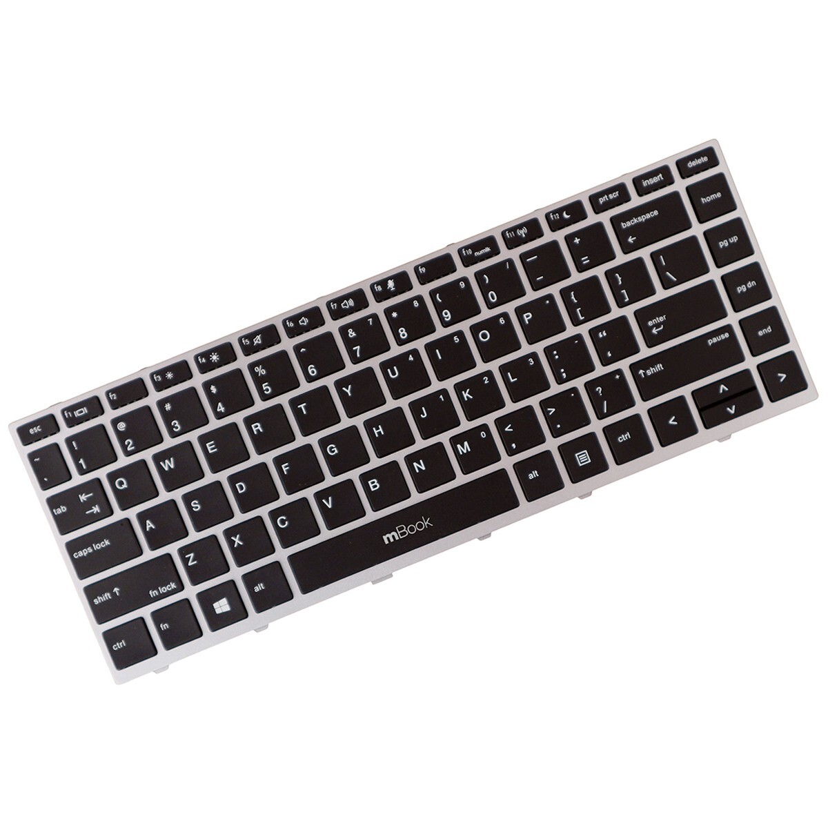 Teclado compatível HP SG-87710-40A moldura prata, 
