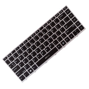 Teclado compatível HP L21585-001 moldura prata, 