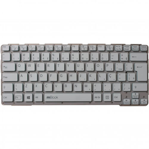 Teclado compatível Sony Vaio 9Z.N6BBF.R1B com Ç, 