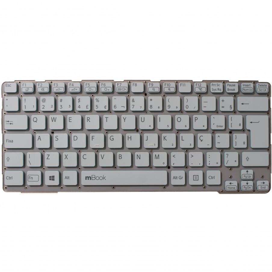 Teclado compatível Sony 55012FYA2B1-035-G com Ç, 