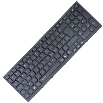 Teclado compatível Sony 148793471 preto com Ç, 