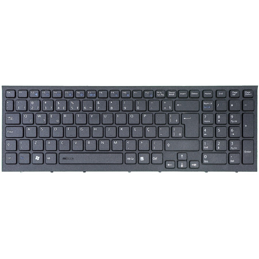 Teclado compatível Sony MP-09L28PA-8861 com Ç, 