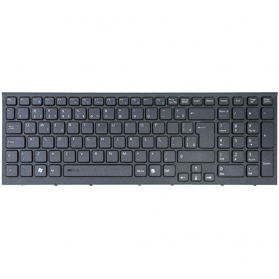 Teclado compatível Sony MP-09L28PA-8861 com Ç, 