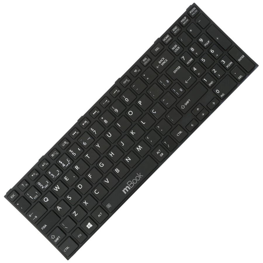 Teclado para Toshiba Satellite Pro R50-B com moldura tecla ç, 