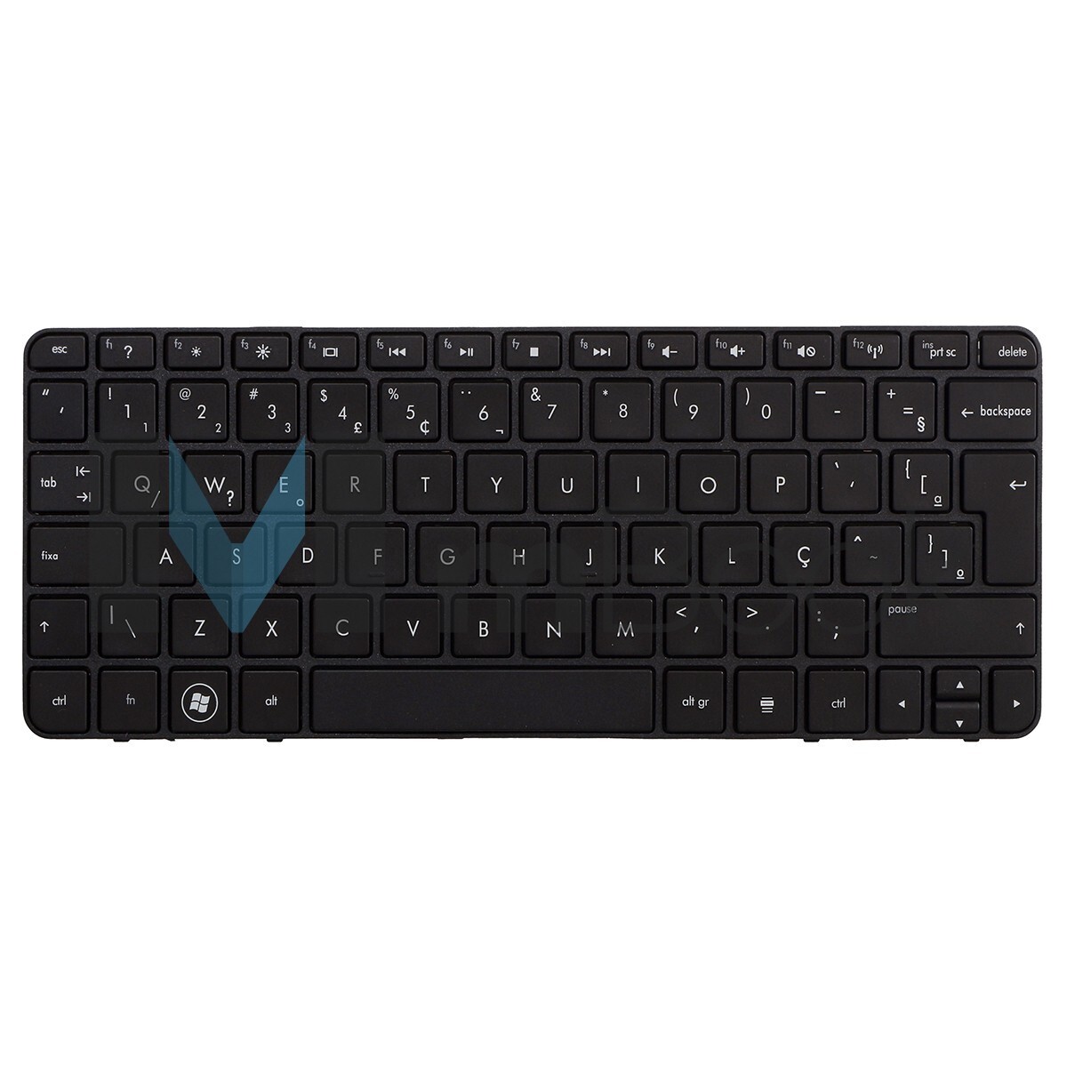 Teclado compatível com HP Mini 622344-201 preto com ç, 