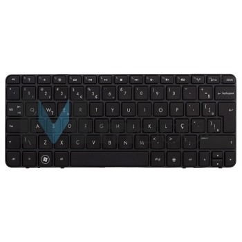 Teclado compatível com HP Mini 622344-201 preto com ç, 