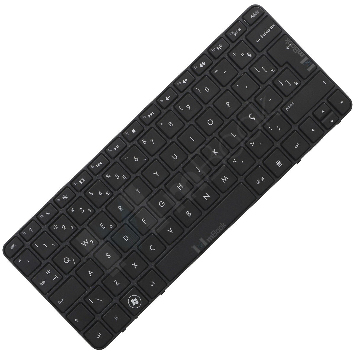 Teclado compatível com HP Mini 622344-201 preto com ç, 
