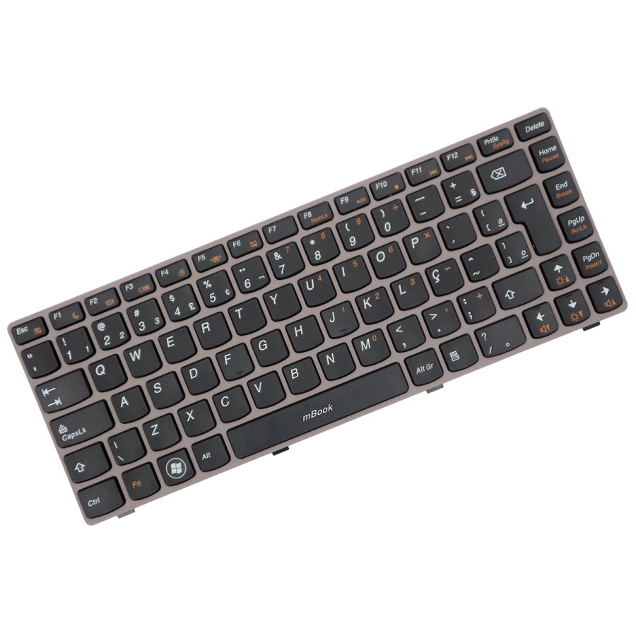Teclado compatível Lenovo AEKL6600110 com ç preto, 