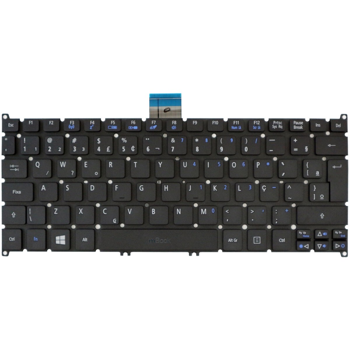 Teclado para Acer NSK-R15SQ preto com ç sem moldura, 