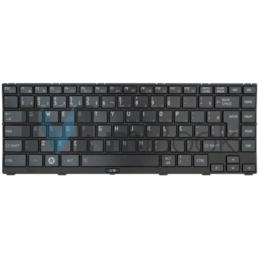 Teclado para Toshiba Satellite R845 sem trackpoint com ç, 