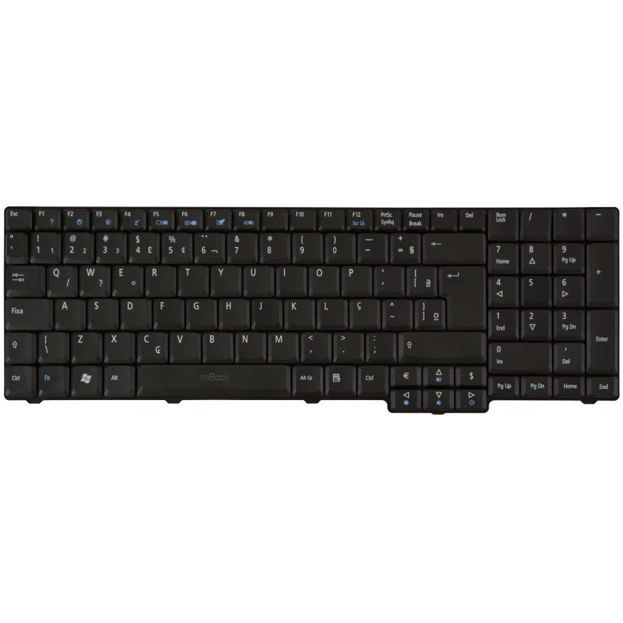 Teclado compatível com Acer MS2253 preto com ç, 