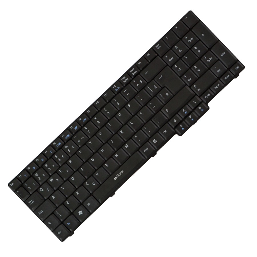 Teclado compatível com Acer ZR6 preto com ç, 