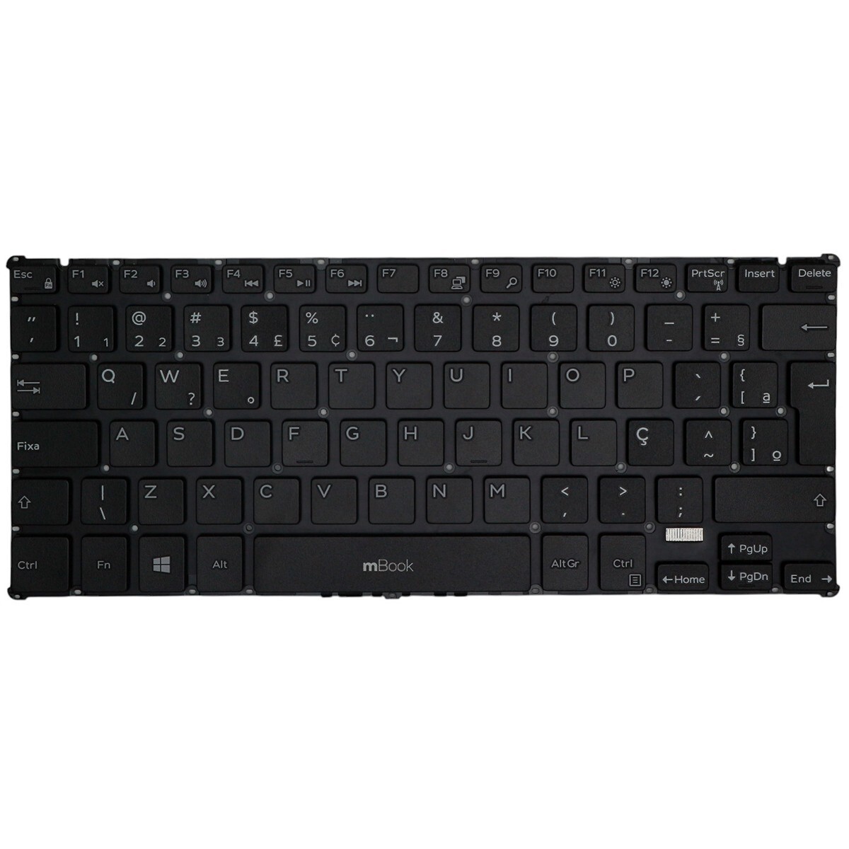Teclado compatível com Dell 03484F com ç sem moldura, 