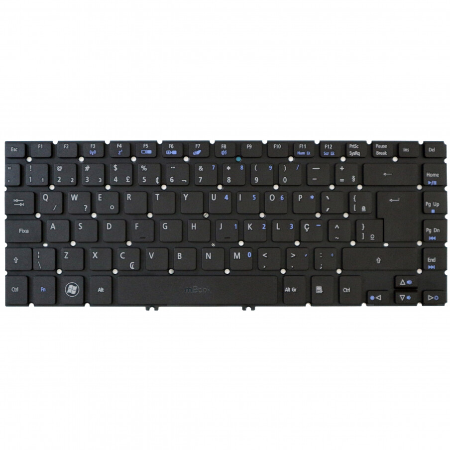 Teclado compatível Acer NSK-R2HBW com Ç, 