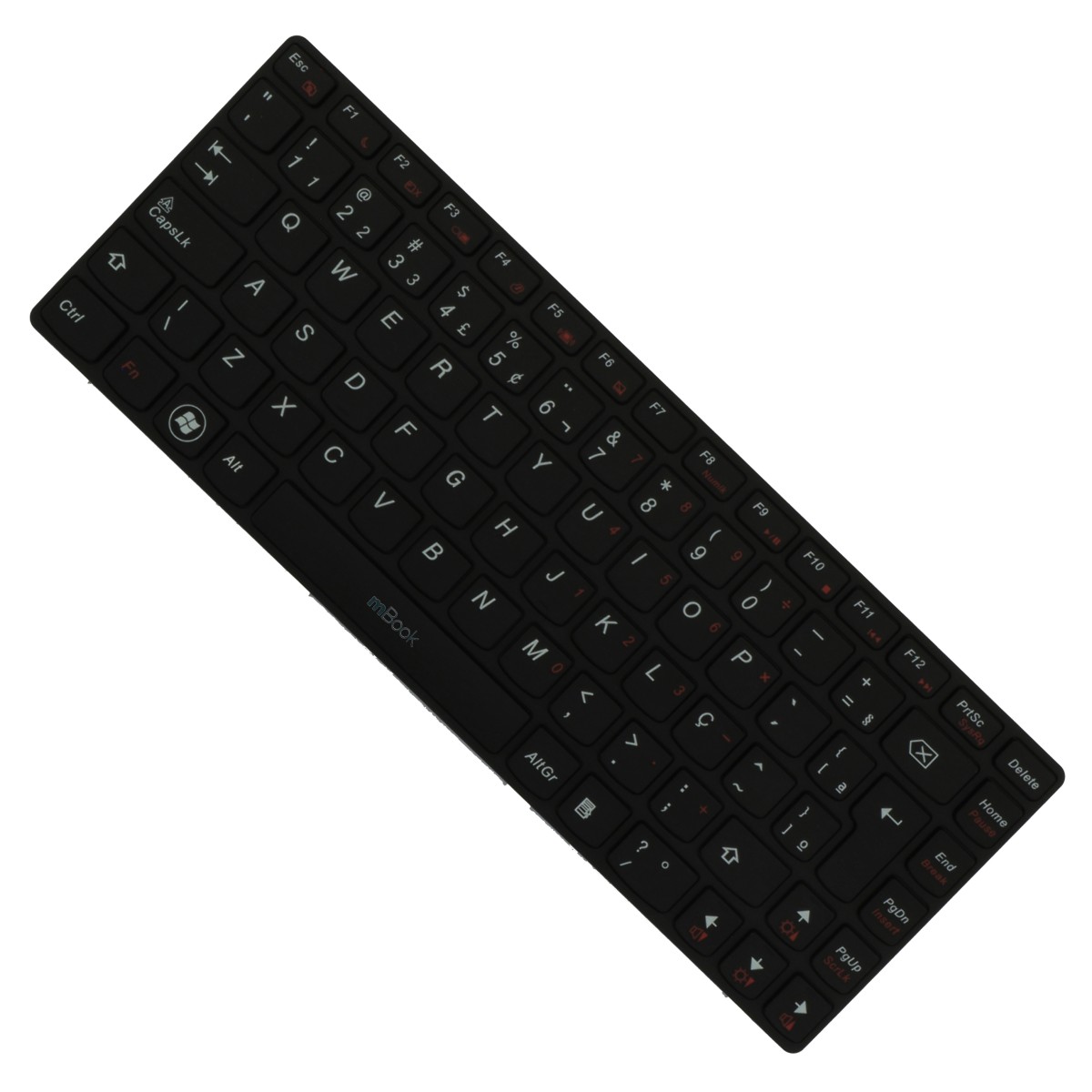 Teclado compatível Lenovo NSK-B60SC com moldura e Ç, 