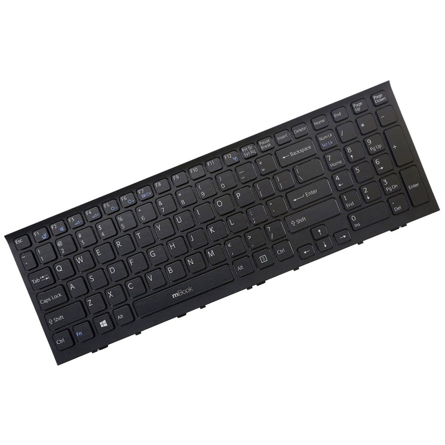 Teclado para Vaio PCG-61511L com moldura inglês americano, 