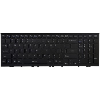 Teclado para Vaio PCG-61611L, PCG-61611M com moldura inglês, 