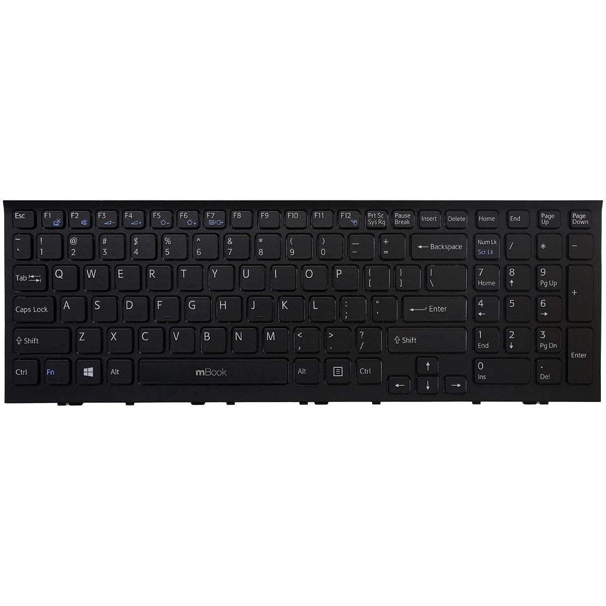 Teclado para Vaio AENE7U00120 com moldura inglês americano, 