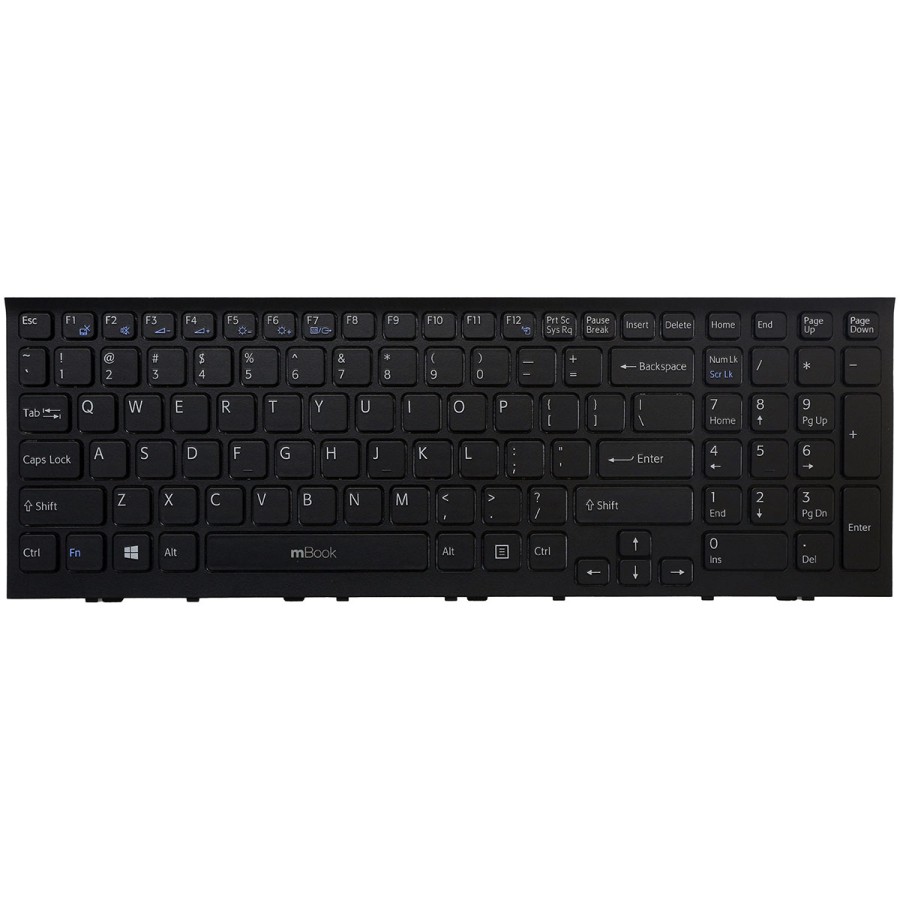 Teclado compatível com Sony Vaio V116646A americano, 