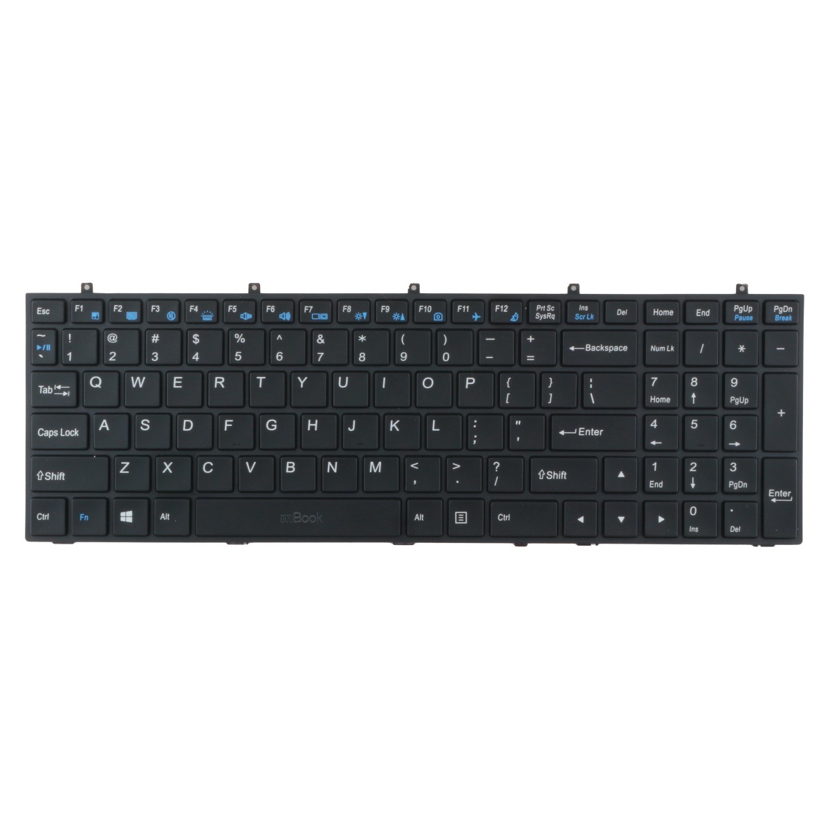 Teclado compatível com Çlevo 6-80-W6700-011-1, 