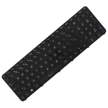 Teclado compatível com HP 703915-001 com moldura, 