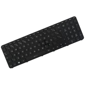 Teclado compatível com HP 703915-001 com moldura, 