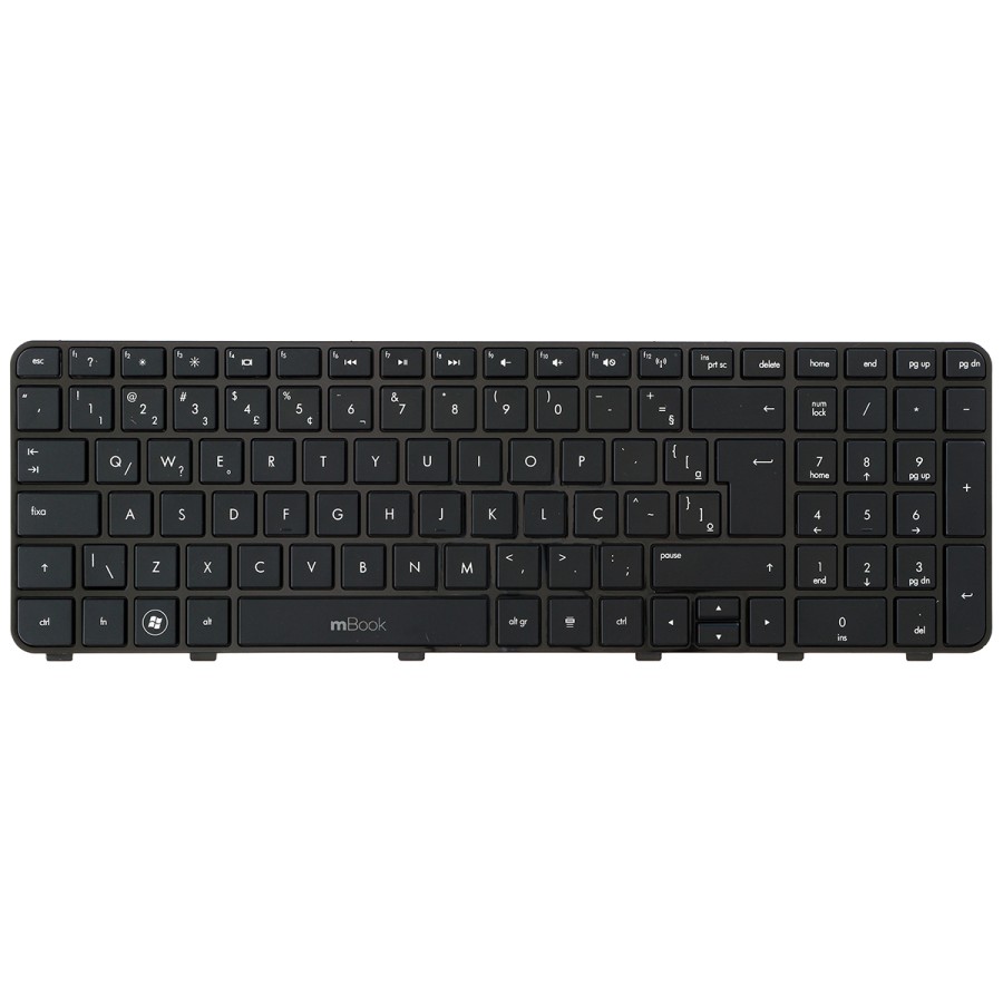 Teclado com moldura para HP dv6-6002sg, dv6-6002tu com ç, 
