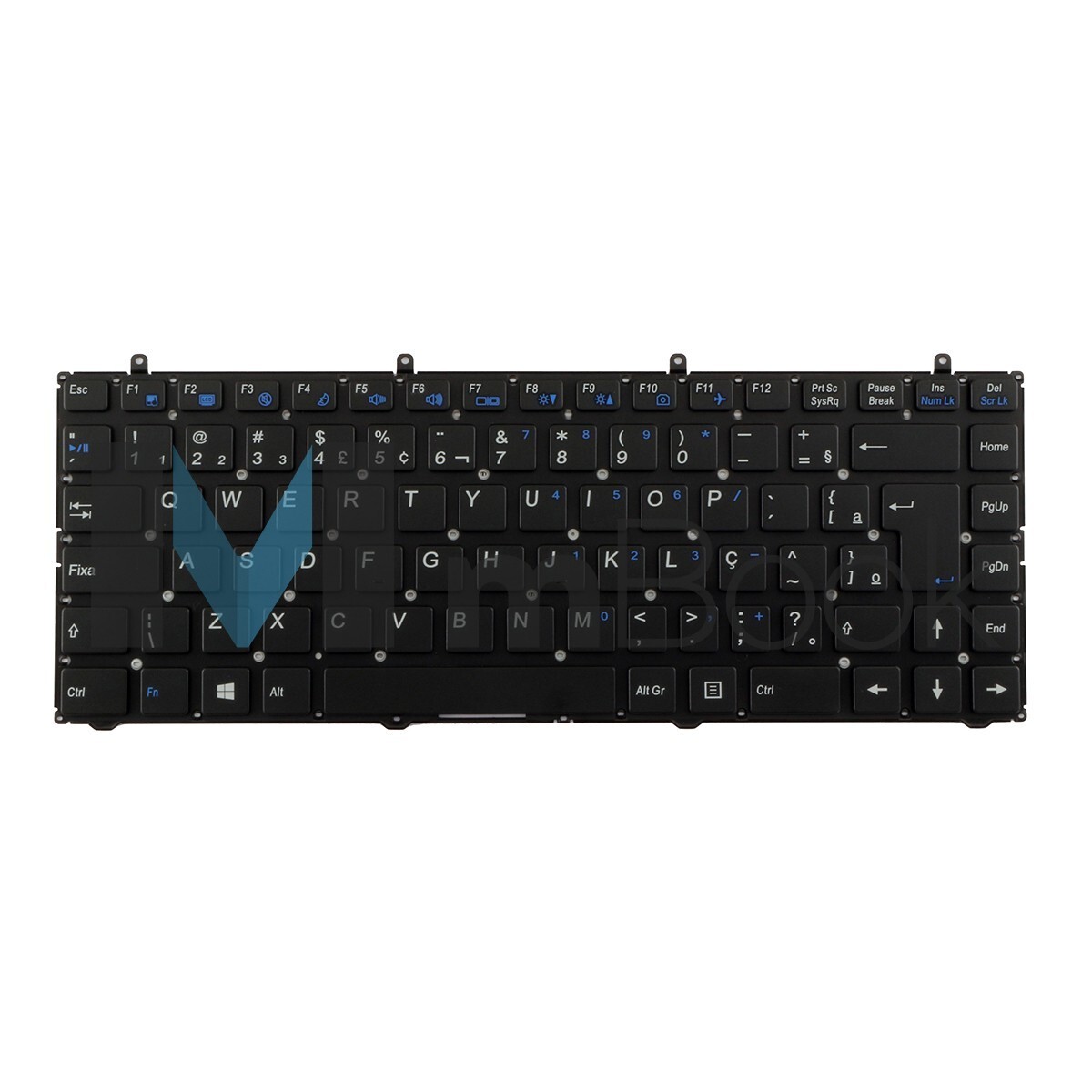 Teclado compatível com 6-79-W549BLWK-330-W, 