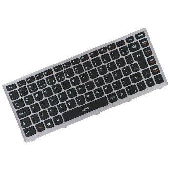 Teclado compatível Lenovo 25206104 com ç cinza, 