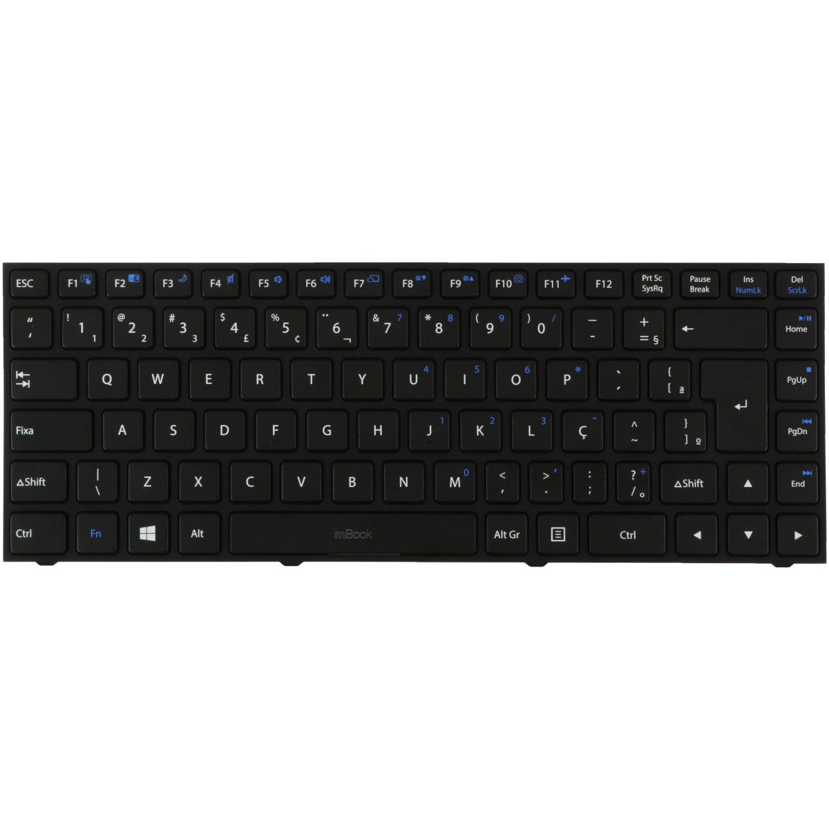 Teclado compatível com Positivo MP-12R78PA-43022, 