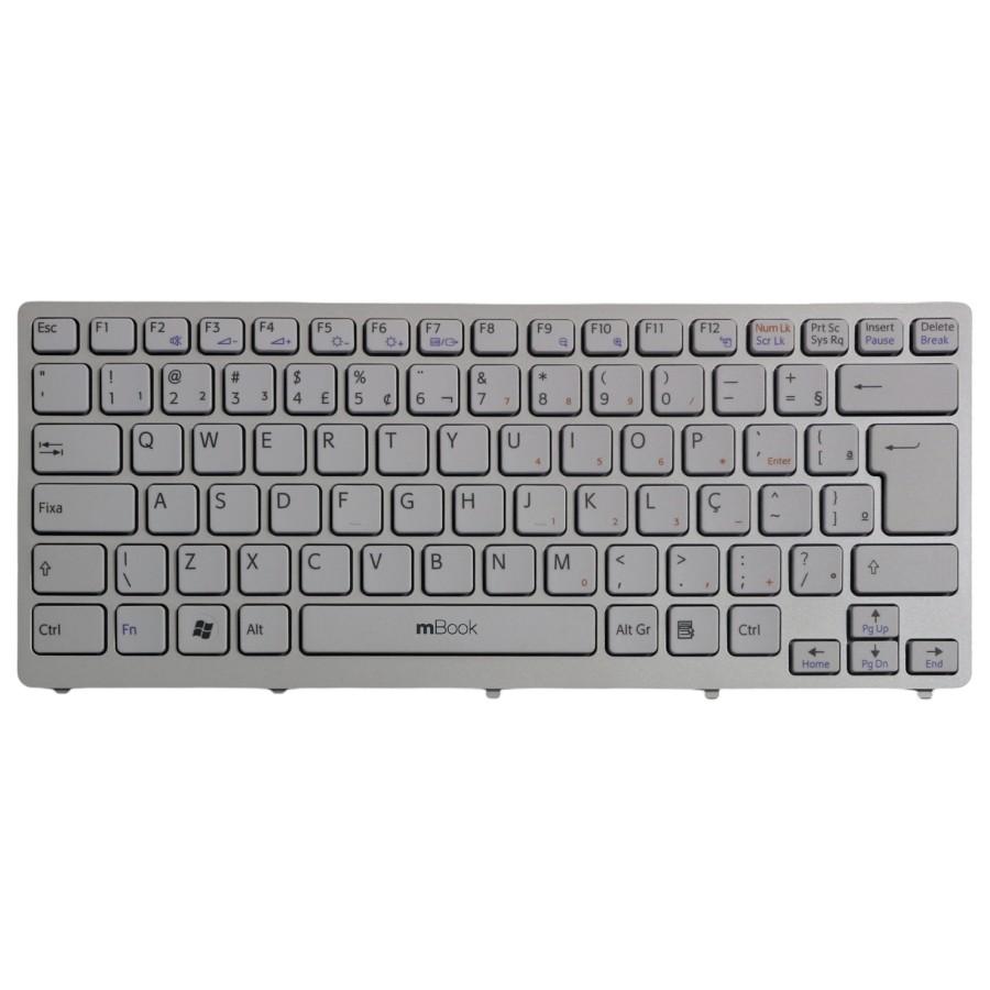 Teclado compatível com Sony 148756021 branco, 