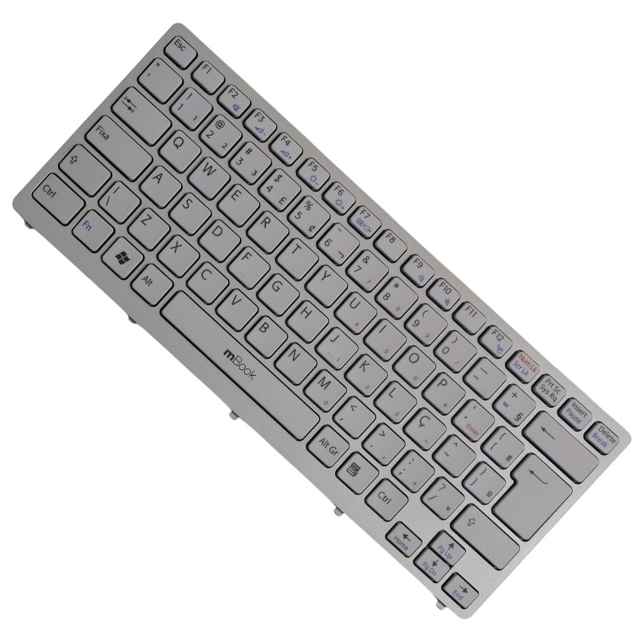 Teclado compatível com Sony 148756021 branco, 