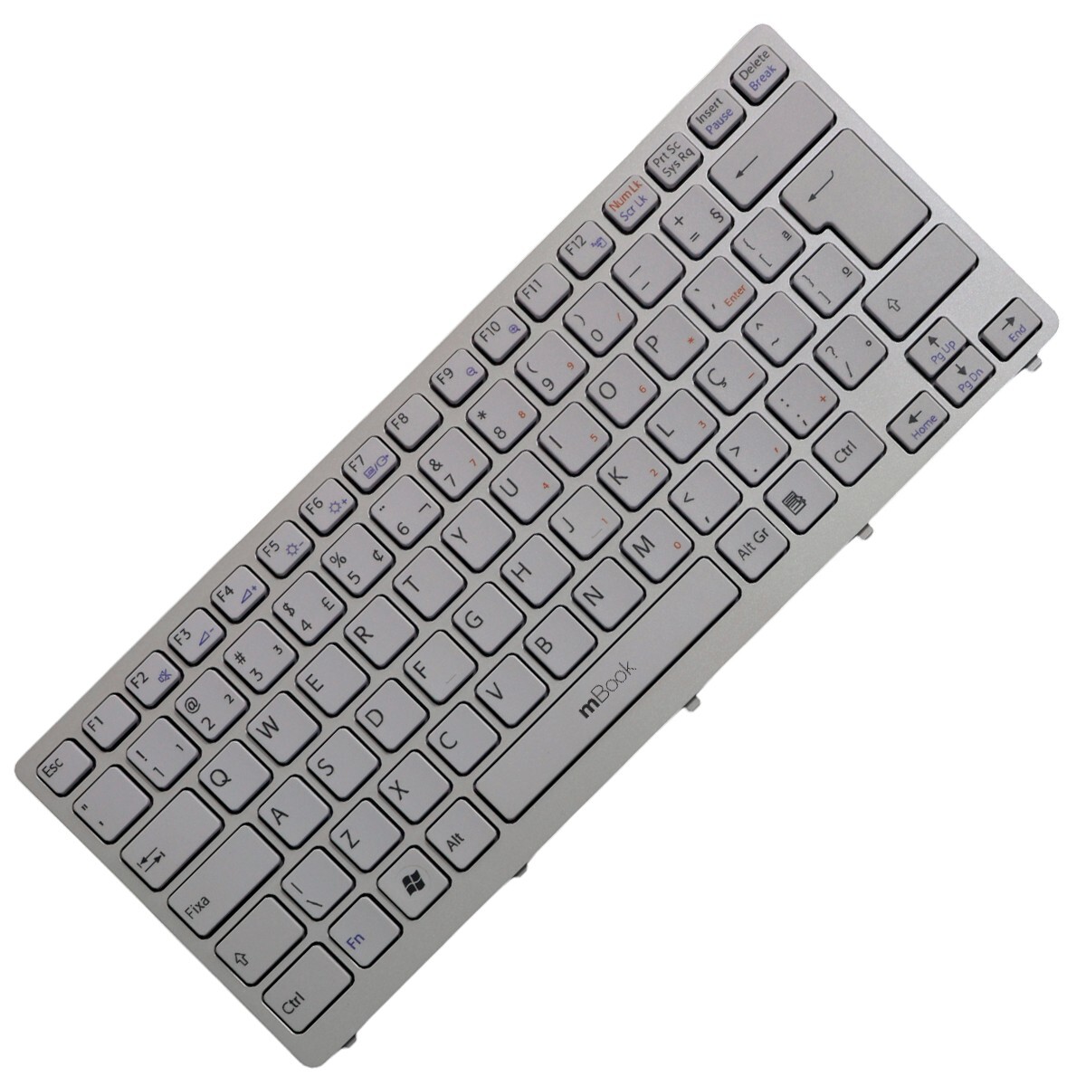 Teclado compatível com Sony MP-09F58PA-8861 branco, 
