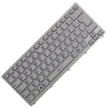 Teclado compatível com Sony A-1754-878-A branco, 