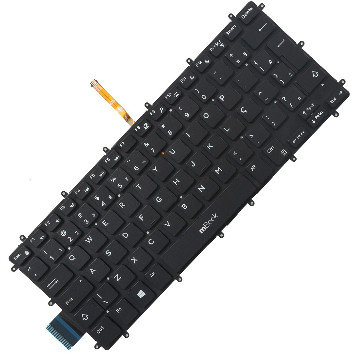 Teclado compatível Dell 0M6JTP V154925AS1 com ç, 