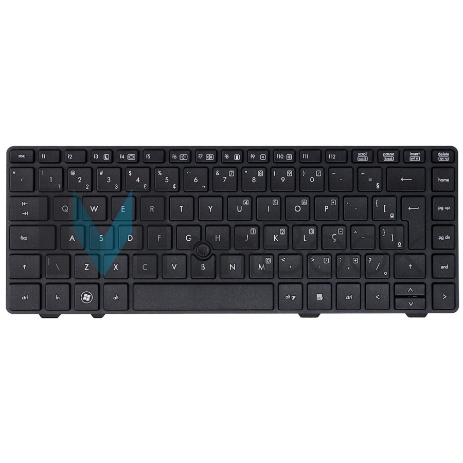 Teclado compatível HP V119030A 6360b com Ç sem ponteiro, 