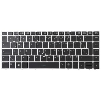 Teclado iluminado com apontador para HP 702843-201, 