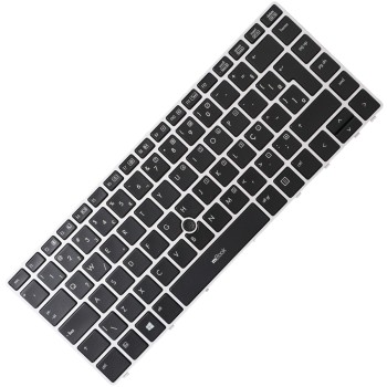 Teclado compatível HP 697685-201 Folio 9470m com ç, 