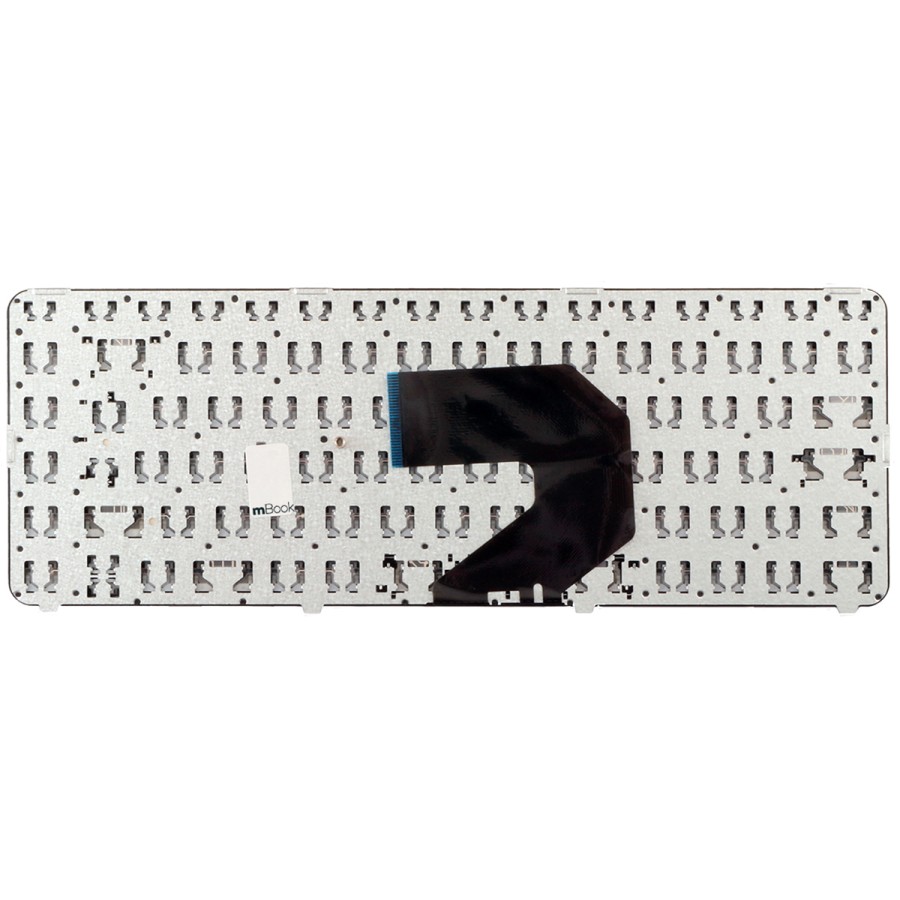 Teclado compatível HP AER33600210 preto com moldura e Ç, 