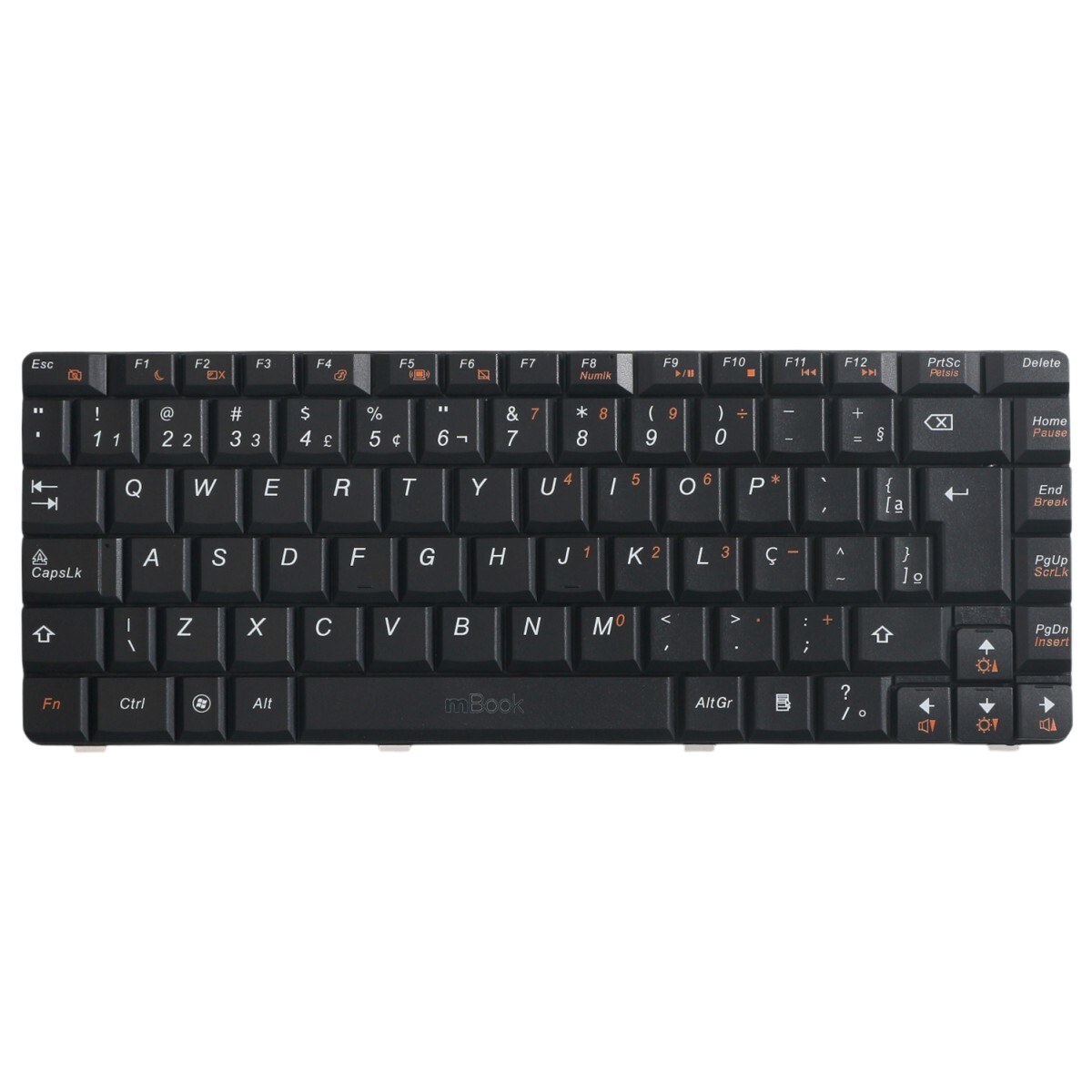 Teclado compatível Lenovo 9Z.N5JSN.001 com Ç, 