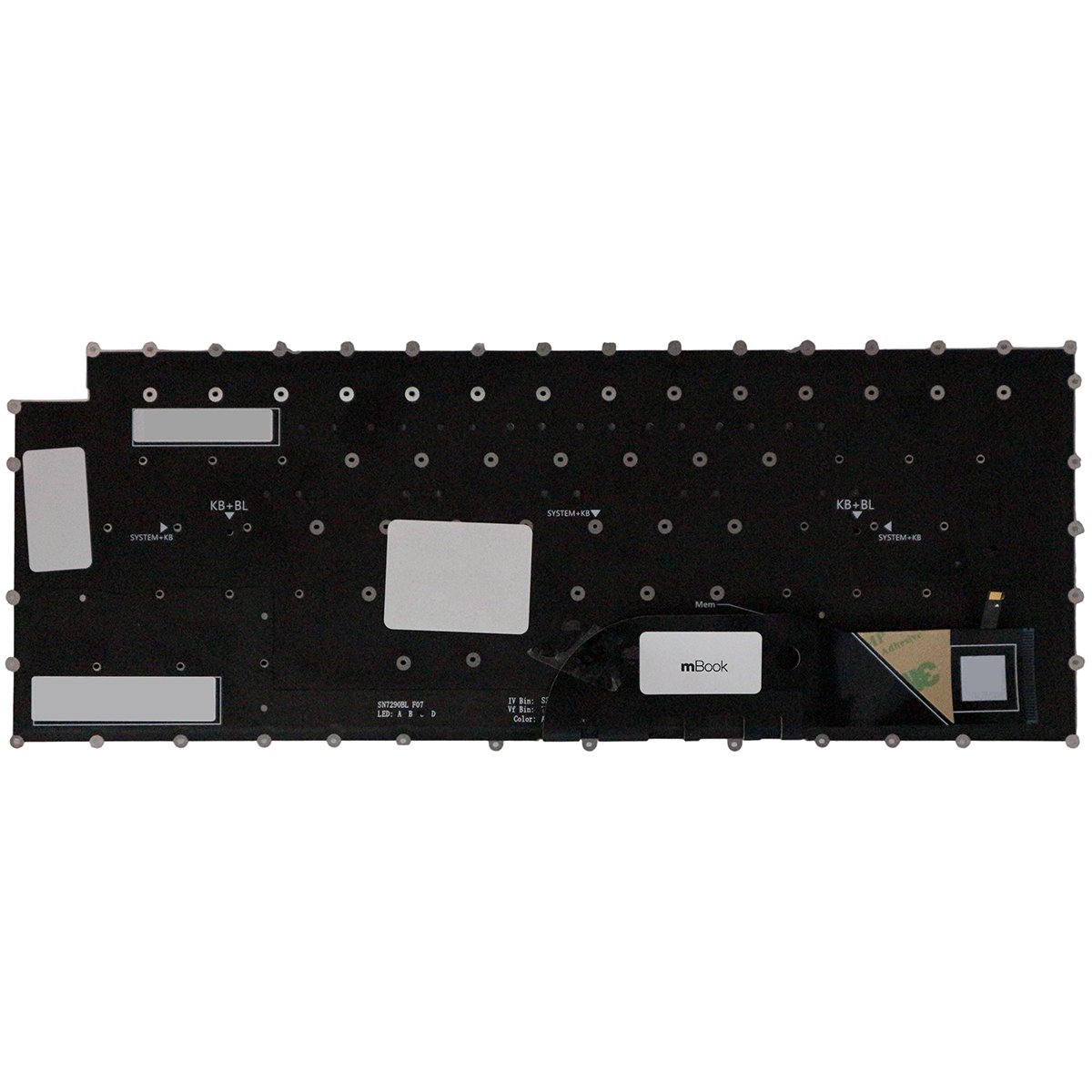 Teclado US com LED para Dell Precision 5560, 