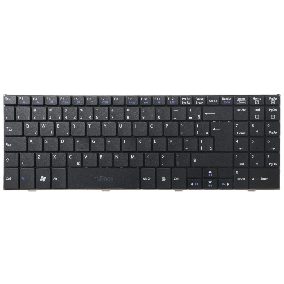 Teclado compatível LG MP-09M16BRA01 com Ç sem moldura, 